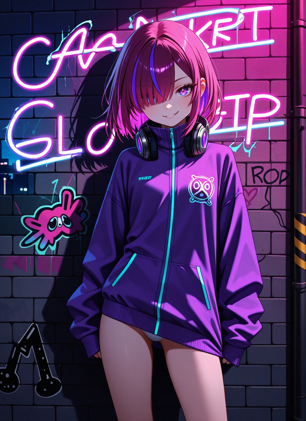 1girl,  solo,  white panties peek on Tensor.Art