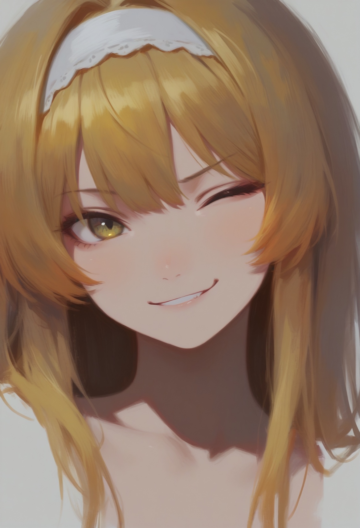 1girl,  portrait,  smirk on Tensor.Art
