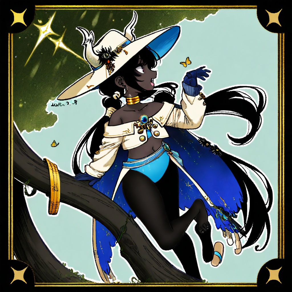 bard,  very long hair,  planted on Tensor.Art