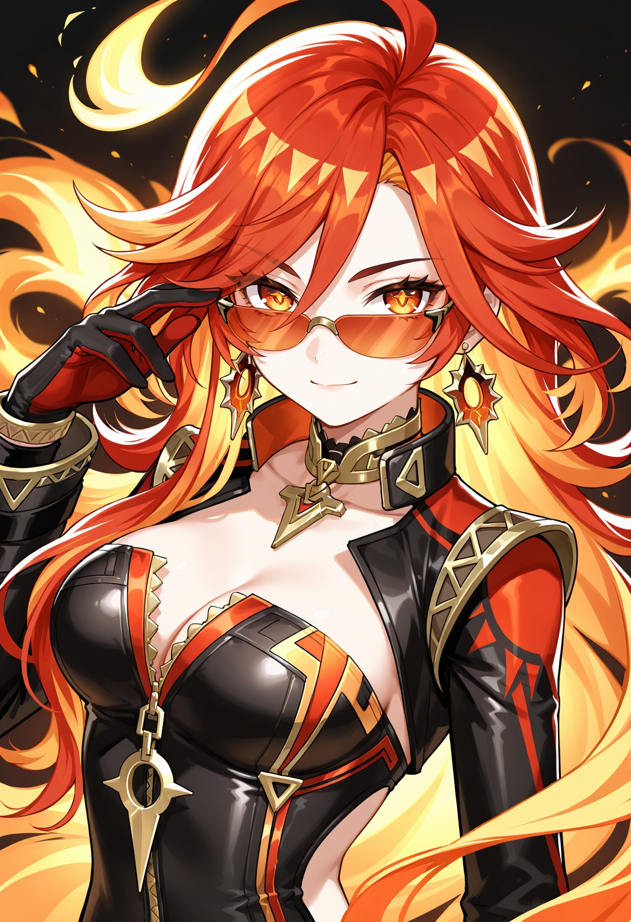 1girl,  mavuika \(genshin impact\),  genshin impact on Tensor.Art