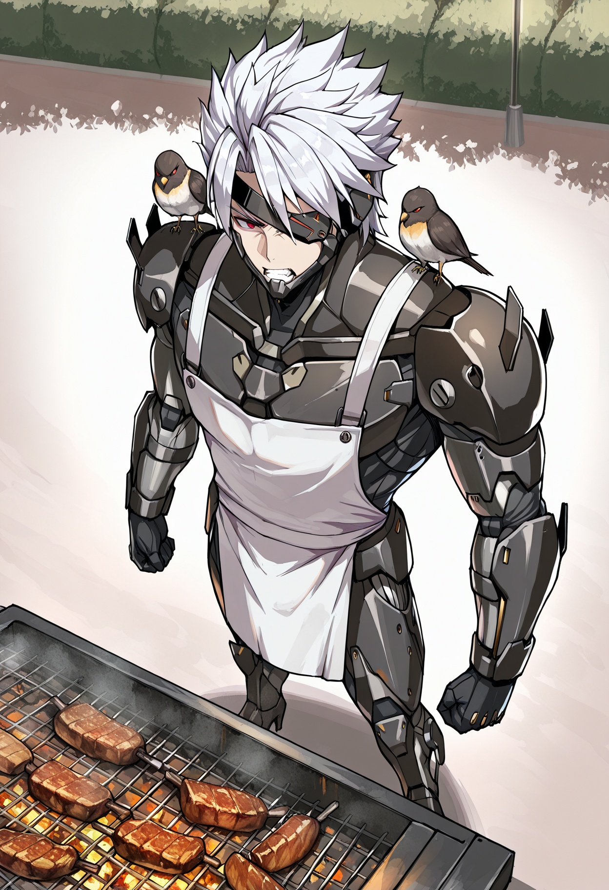 solo,  1boy,  red eyes on Tensor.Art