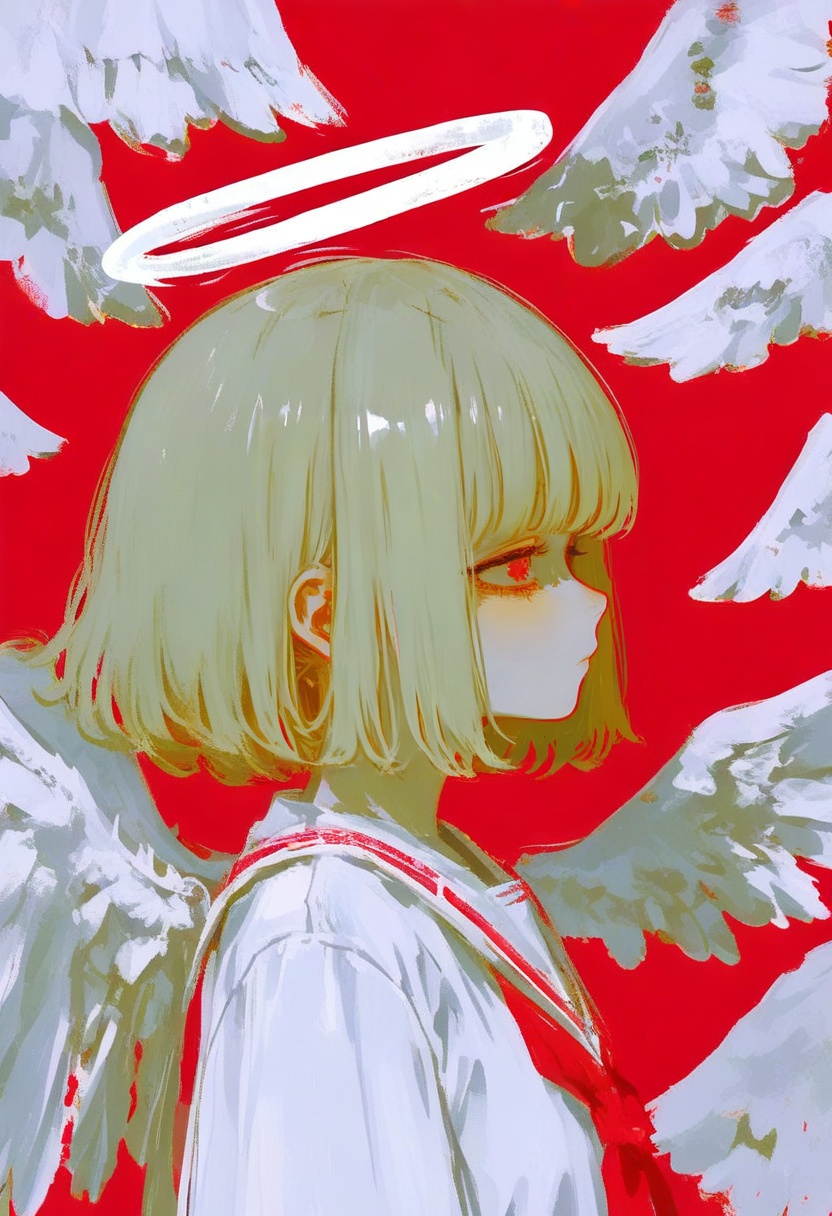 halo,  1girl,  solo on Tensor.Art