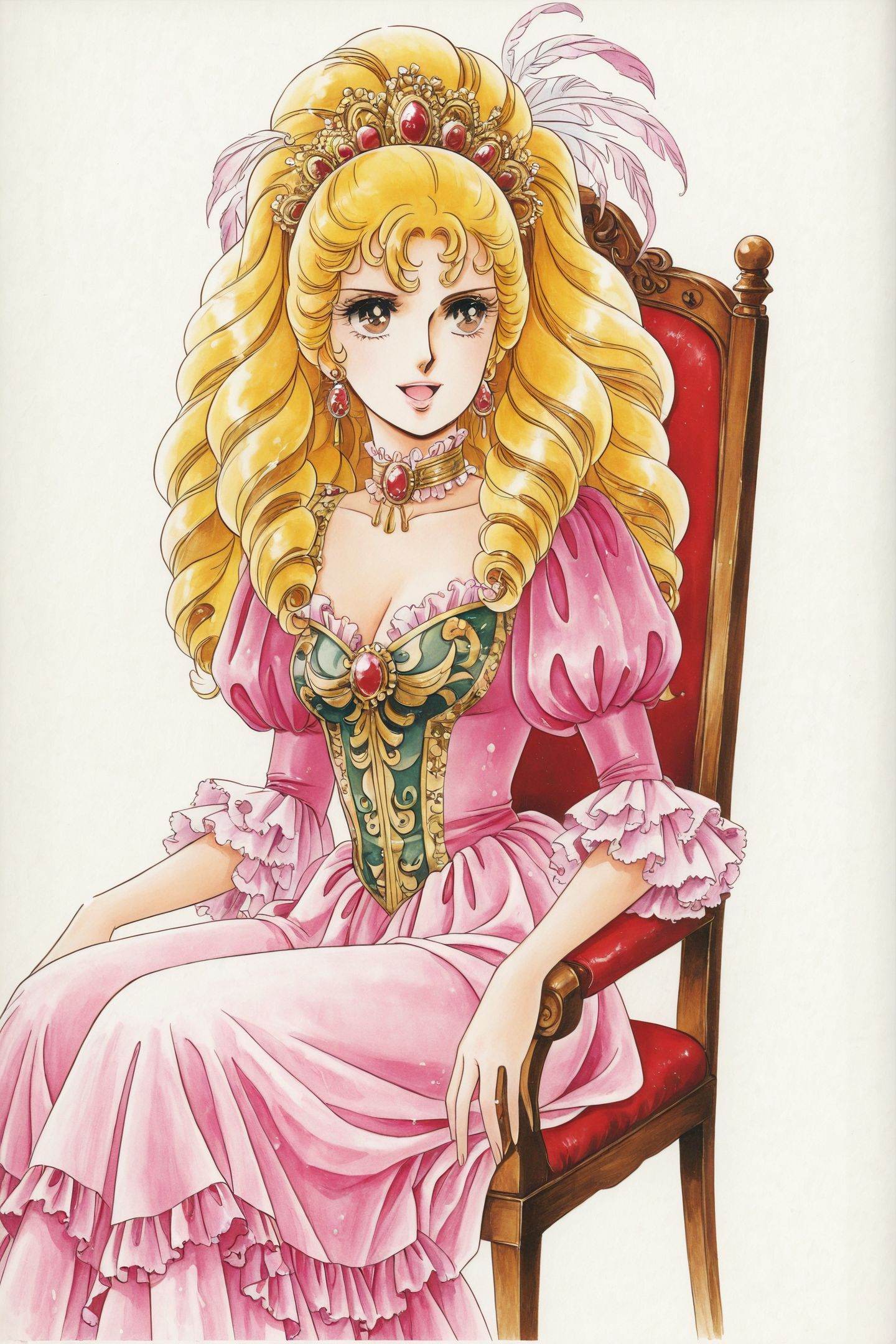 Marie Antoinette \(versailles no bara\),  1girl,  solo on Tensor.Art
