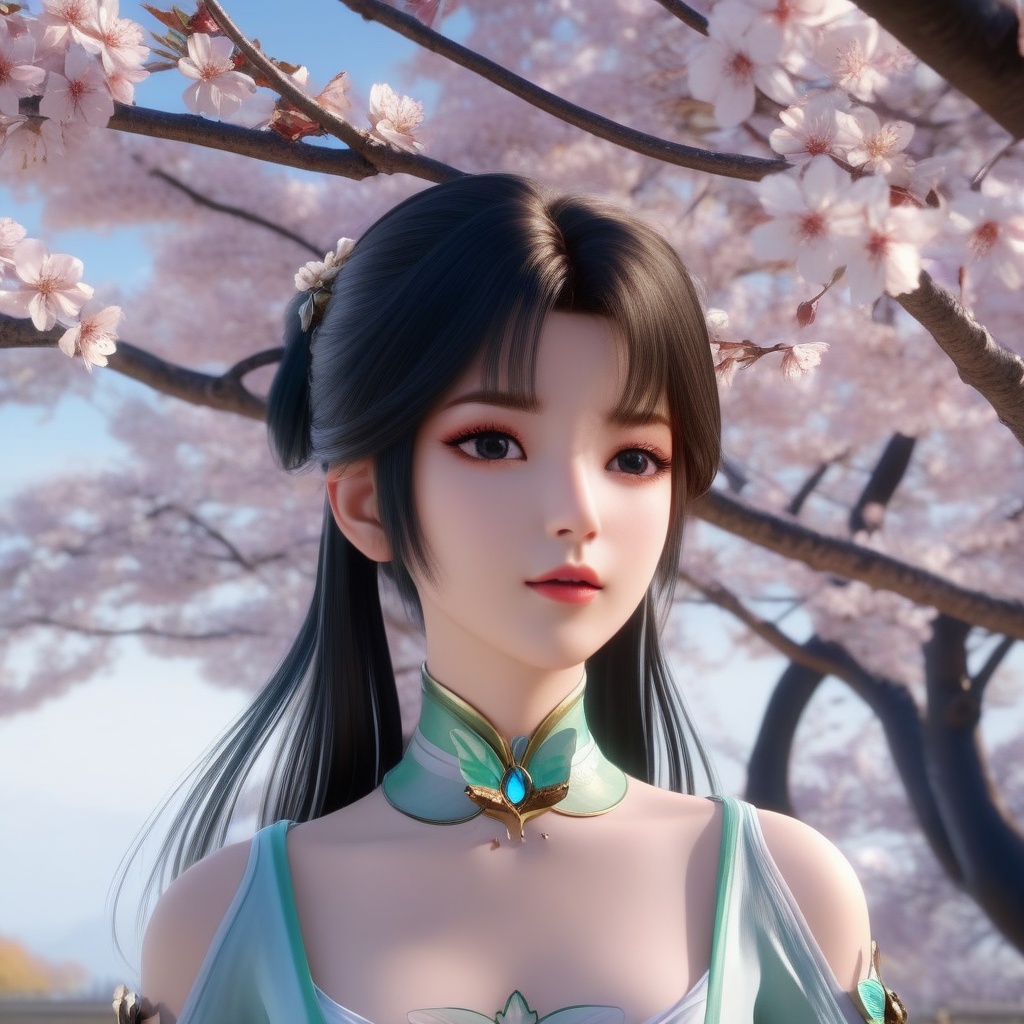 <lora:834-DA-XL-诛仙-碧瑶:0.8>, (,1girl, ,best quality, ),,  ,ultra detailed 8k cg,ultra realistic 8k cg, ,masterpiece, (( , )),, ,science fiction,mole, ,    ,(,cherry blossoms, autumn leaves,perfect cherry blossom,   ), (cleavage),, butterfly,