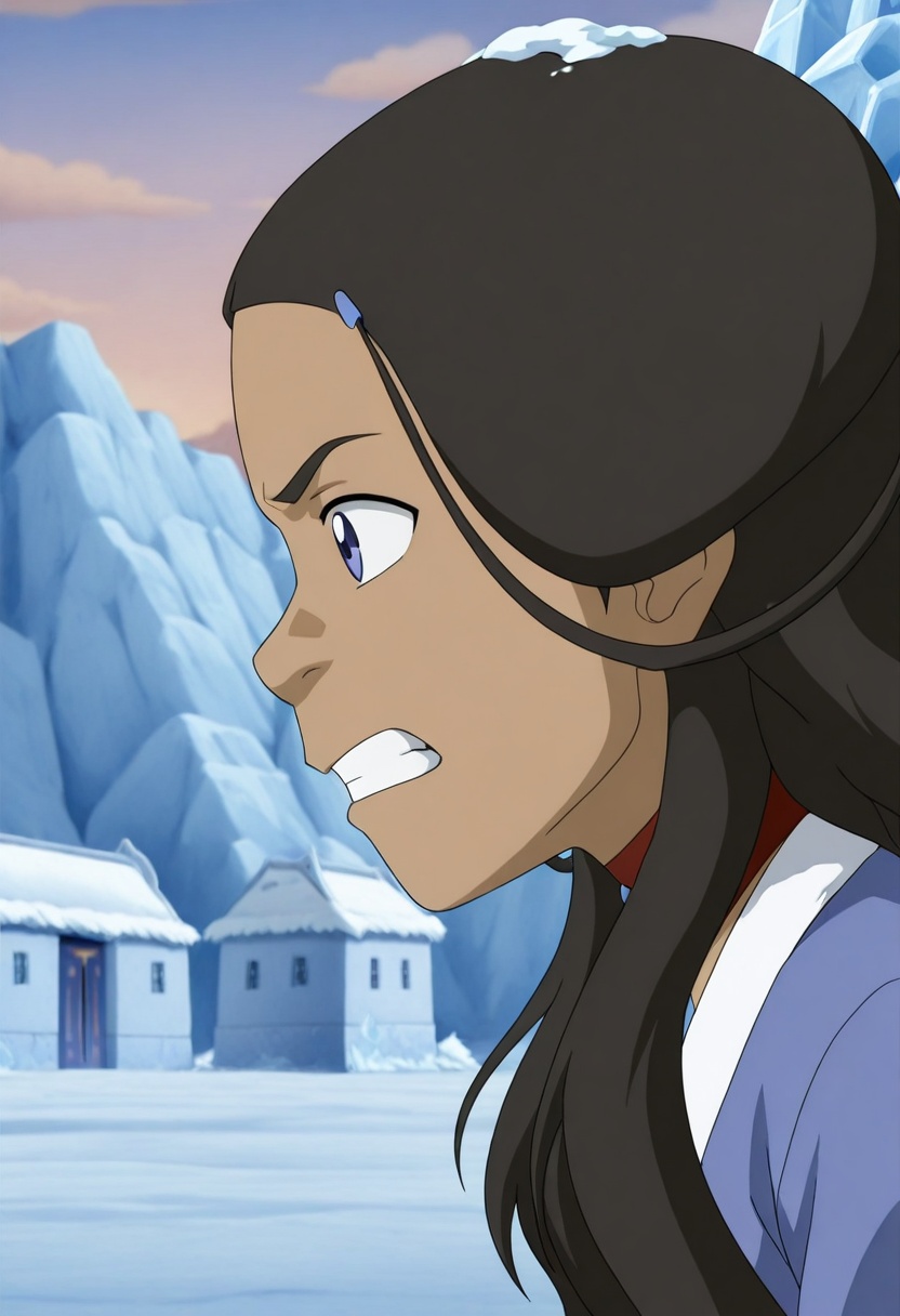 In the Avatar Animation style,  1girl,  Katara on Tensor.Art