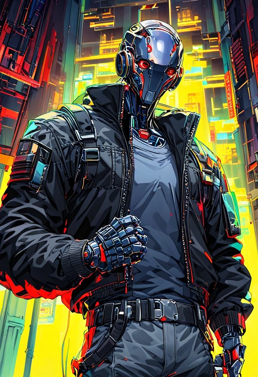 no humans,  cyberpunk,  shirt on Tensor.Art