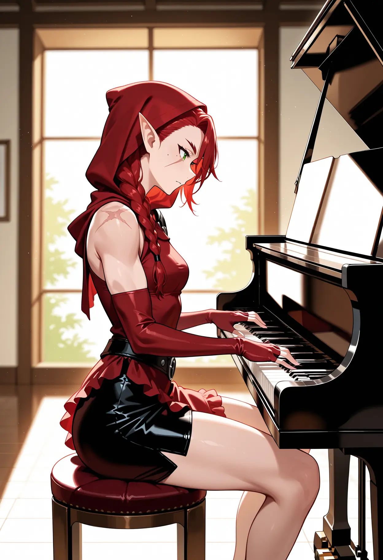 1girl,  milf,  red hair on Tensor.Art
