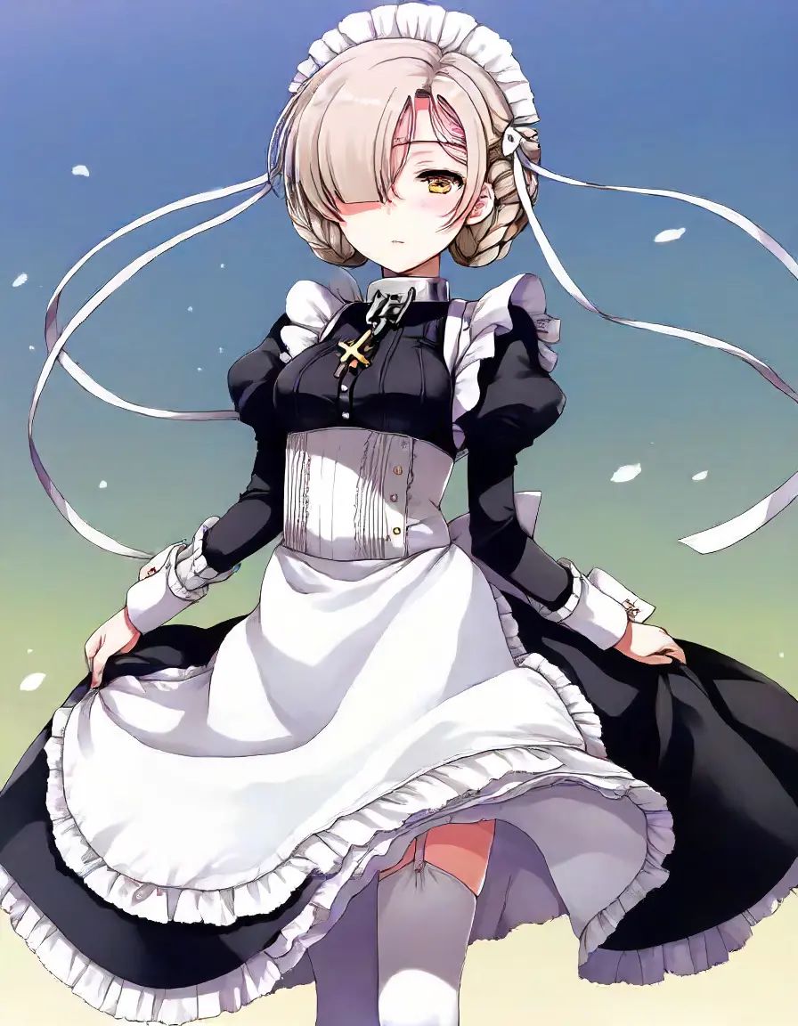 1girl,  sheffield \(azur lane\),  maid on Tensor.Art