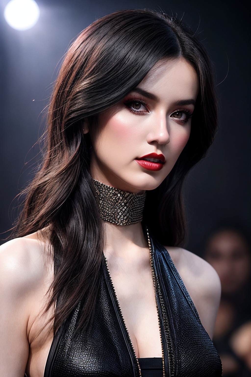 ArabellaSG_SoloTI_v1,  Punk rock-inspired attire,  featuring edgy and rebellious fabrics on Tensor.Art