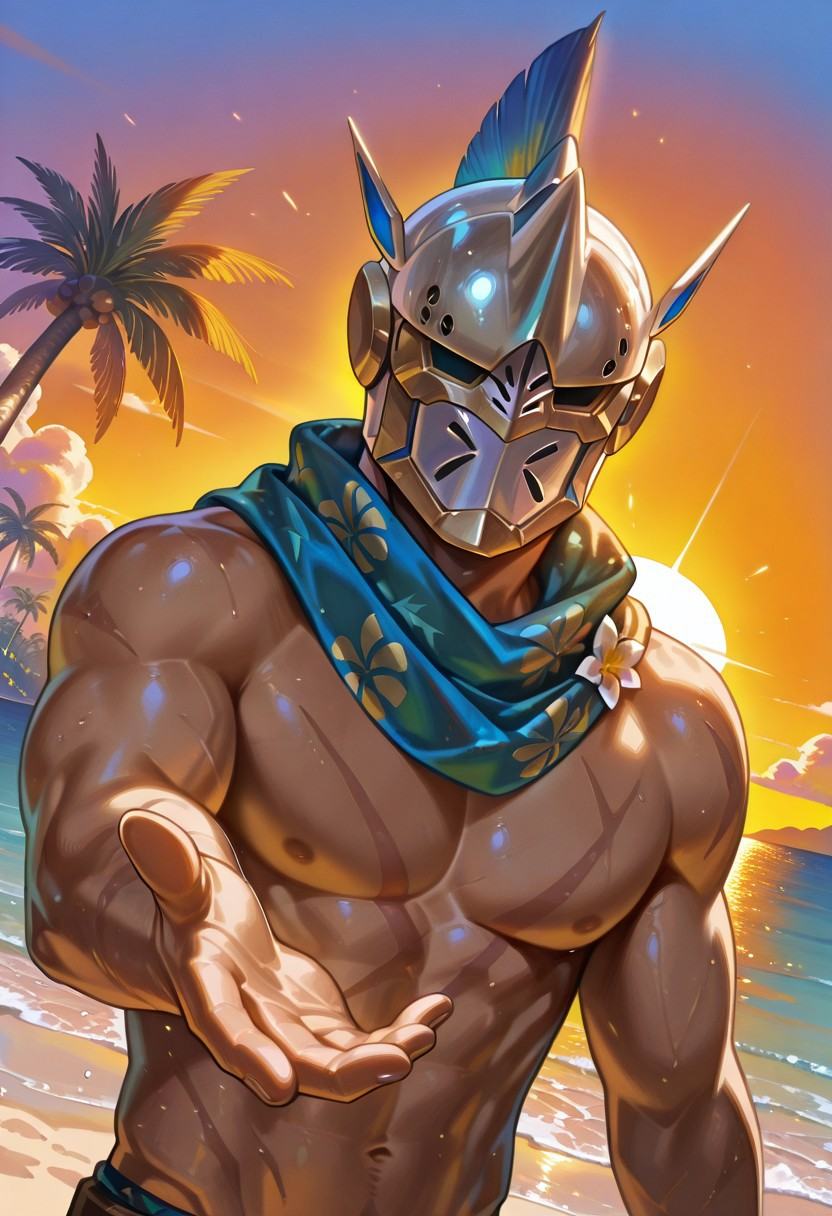 Je11al_summer,  scarf,  helmet on Tensor.Art