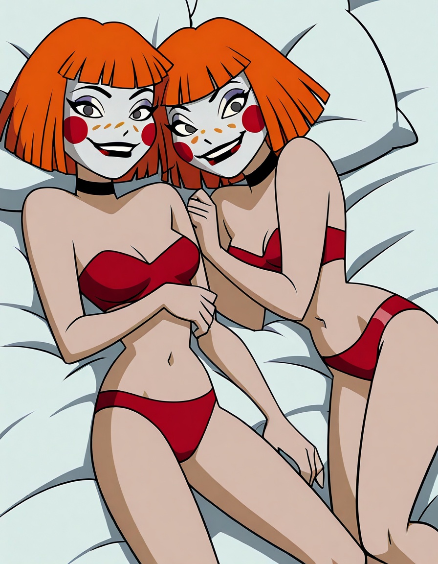 deedees,  short hair,  orange hair on Tensor.Art