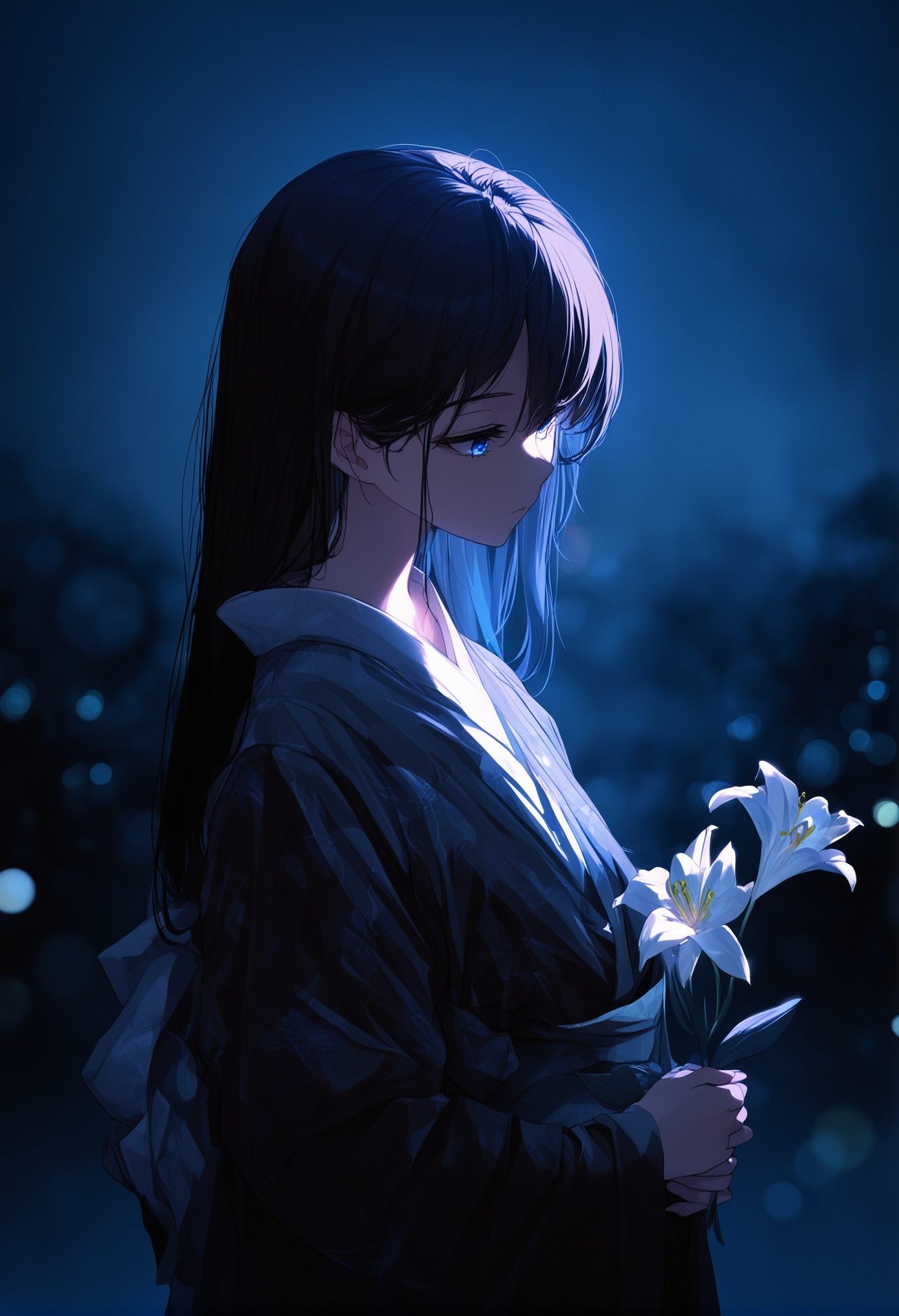 1girl,  kimono,  fog on Tensor.Art