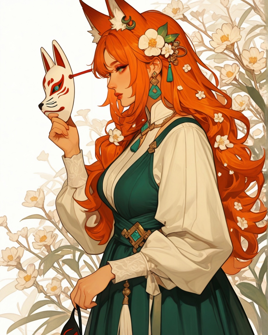 female focus,  solo,  mature on Tensor.Art