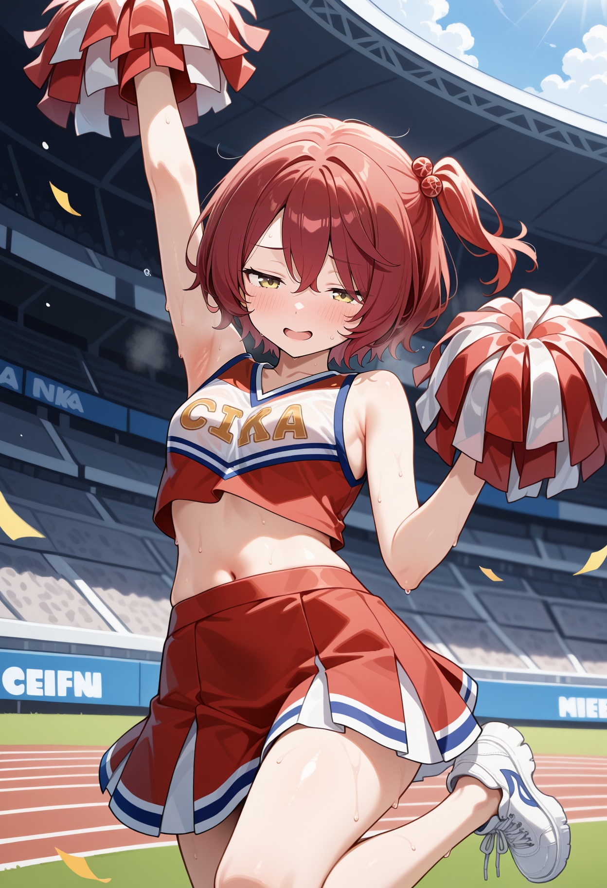 aakomari,  short hair,  red hair on Tensor.Art