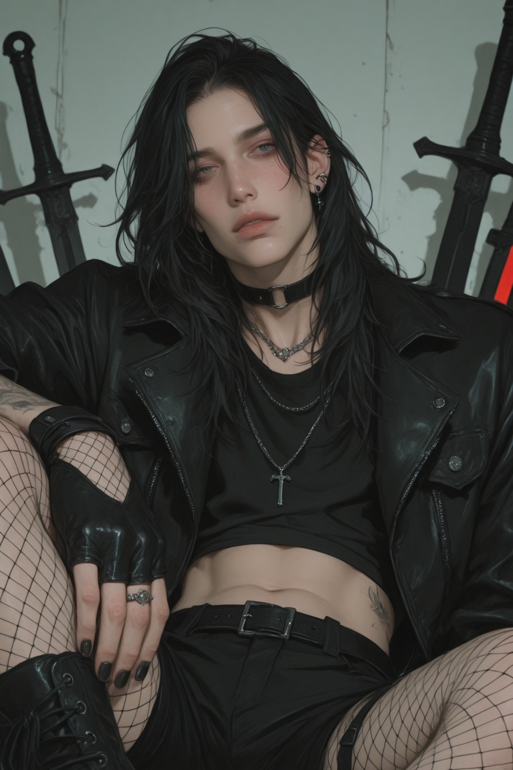 black_hair,  solo,  jewelry on Tensor.Art