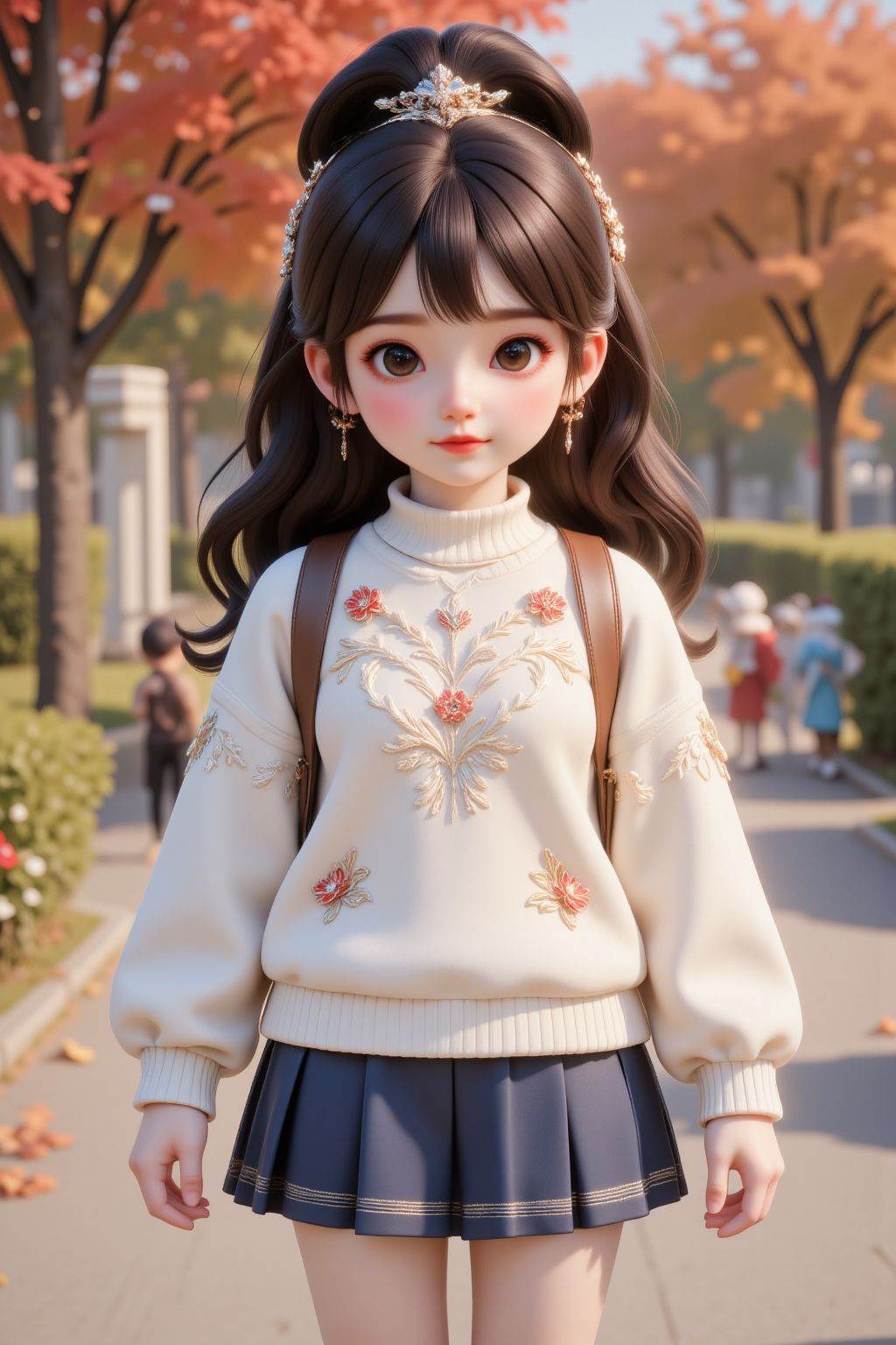 A adorable little girl,  3D,  Q-version on Tensor.Art