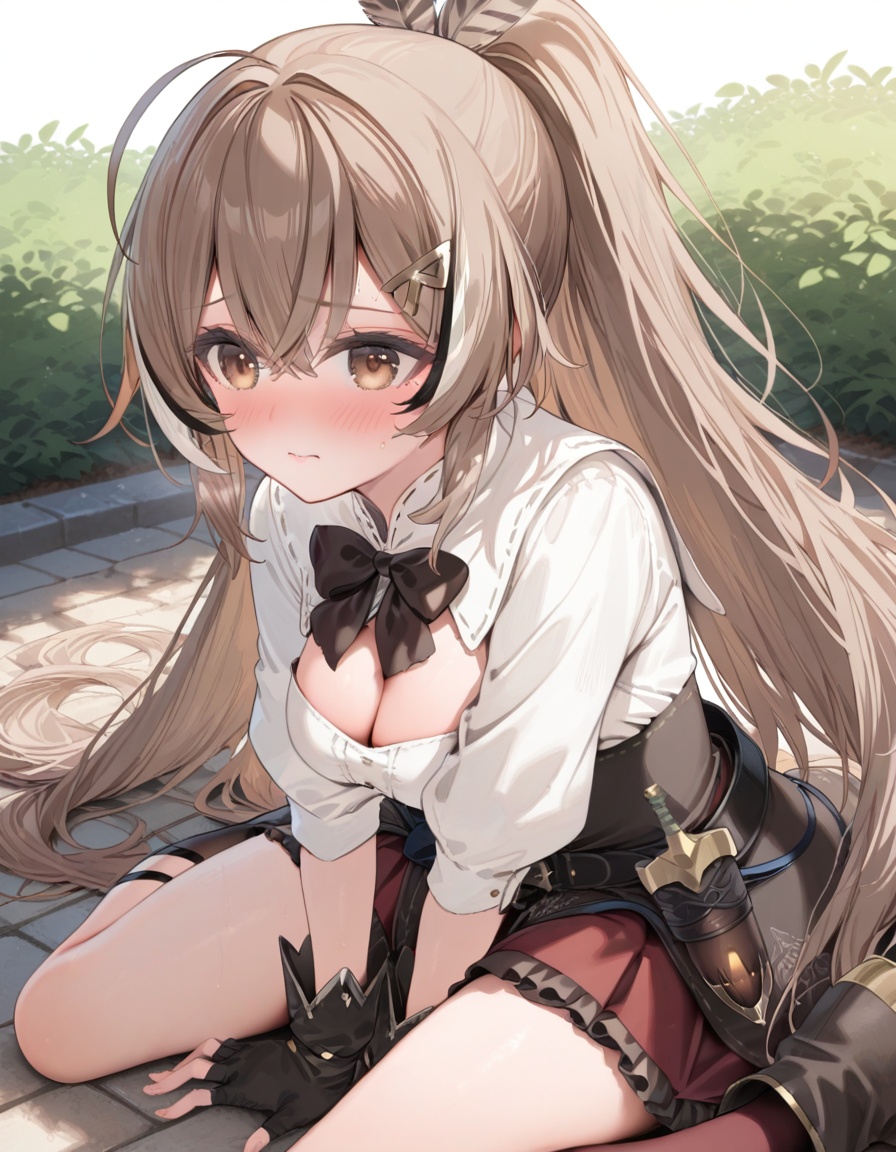 1girl,  solo,  nanashi mumei \(1st costume\) on Tensor.Art