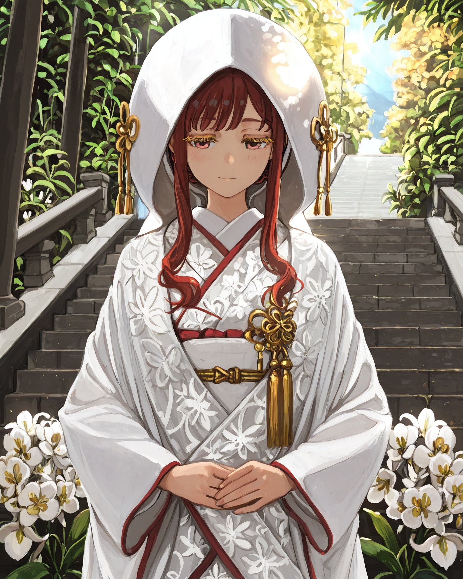 1girl,  shiromufa,  red hair on Tensor.Art