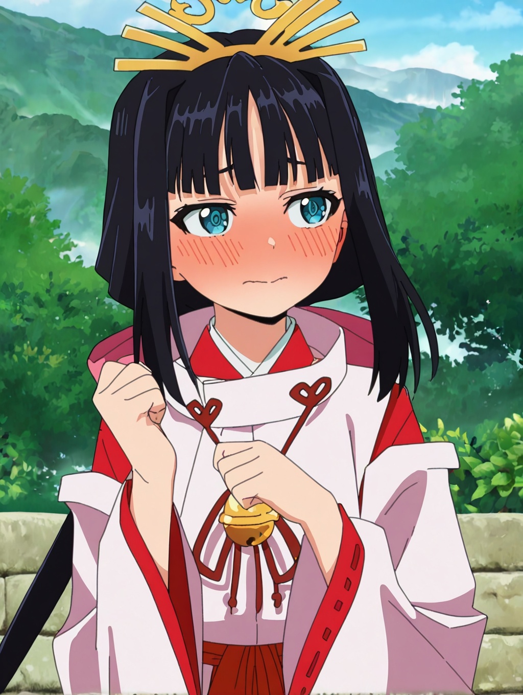 shizuku,  1girl,  miko on Tensor.Art