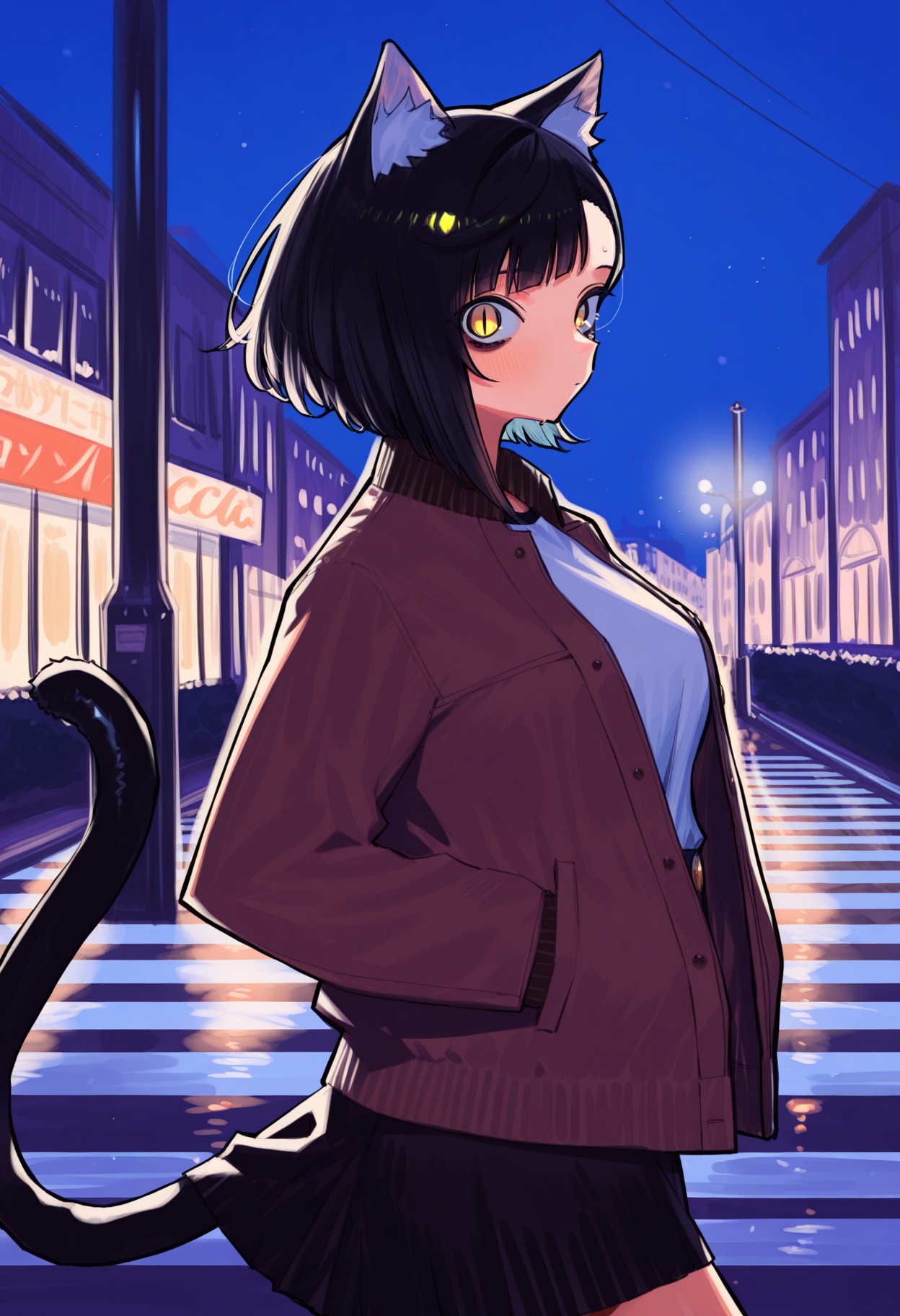 solo,  1girl,  catgirl on Tensor.Art