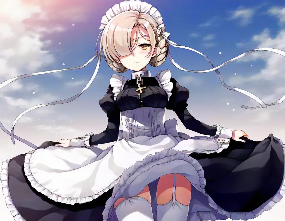 1girl,  sheffield \(azur lane\),  maid on Tensor.Art