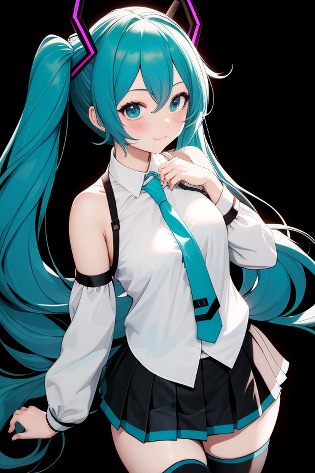 hatsune miku,  1girl,  aqua hair on Tensor.Art