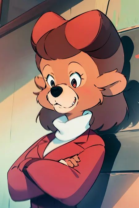 rebecca cunningham,  furry female,  red jacket on Tensor.Art