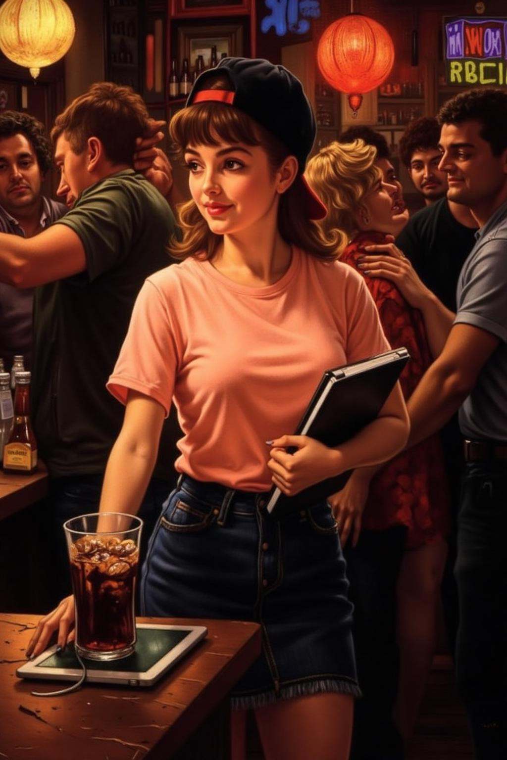 jati1 paintingThe air buzzes with the energy of a busy bar,  a mix of music,  conversation on Tensor.Art