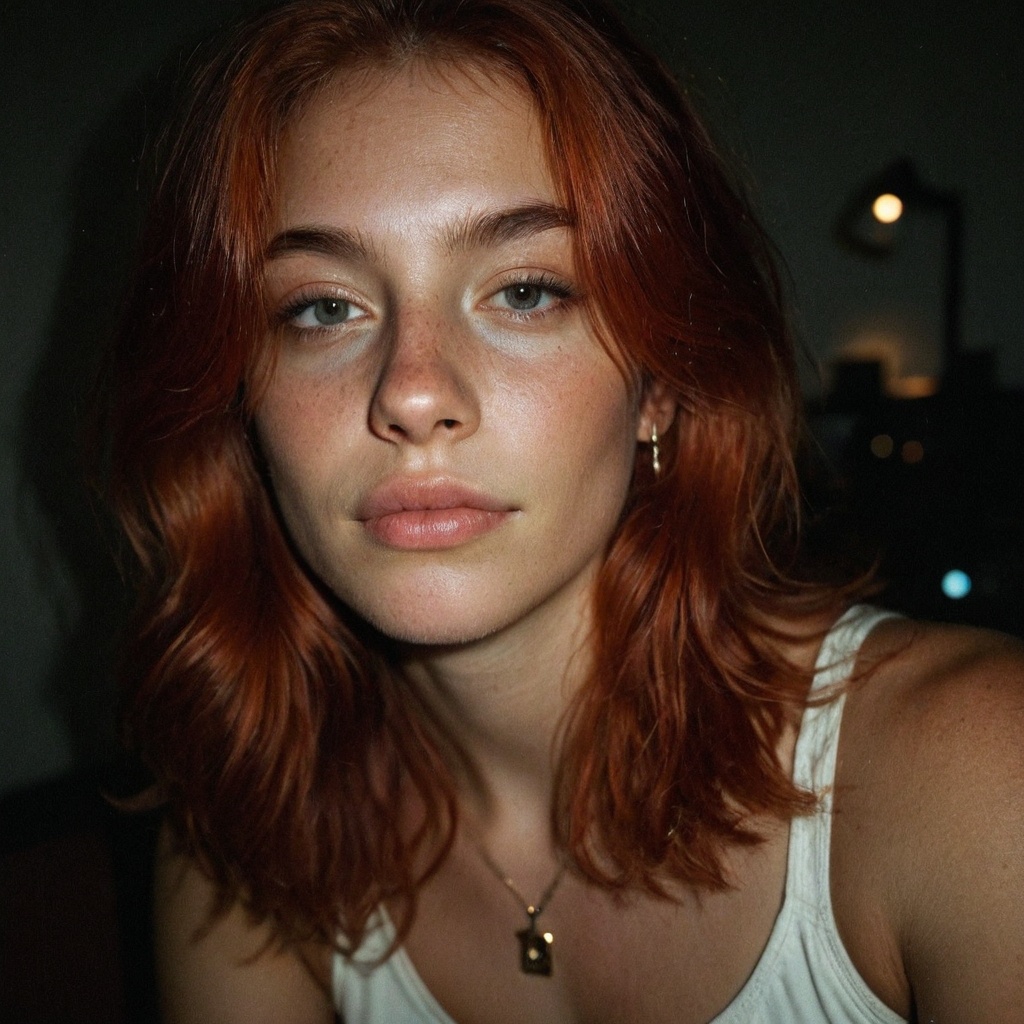 detailed realistic,  dramatic light illumination,  redhead european girl 22yo instagram on Tensor.Art