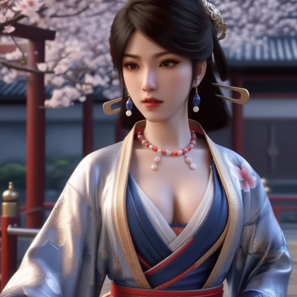<lora:839-DA-XL-少年白马醉春风-温珞玉:0.6>, (,1girl, ,best quality, ),,  ,ultra realistic 8k cg,, ,masterpiece, (( , )),, ,   plum blossoms,    ,,  (cleavage),,  (), ,,