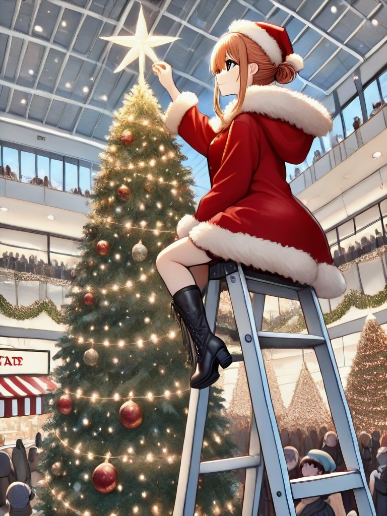 masterpiece,  best quality,  christmas tree with festive lights on Tensor.Art
