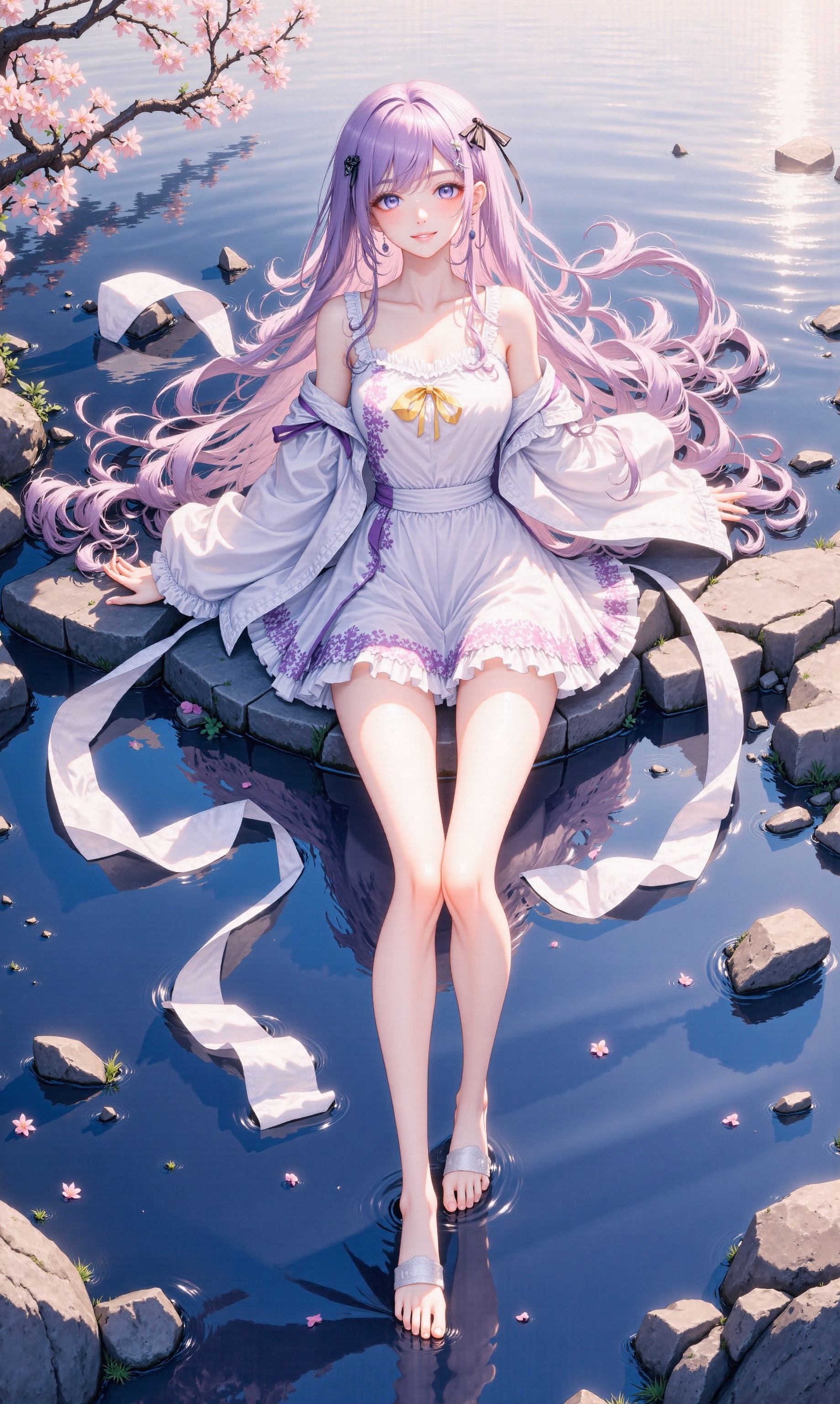 An anime girl,  full body,  wide_shot on Tensor.Art