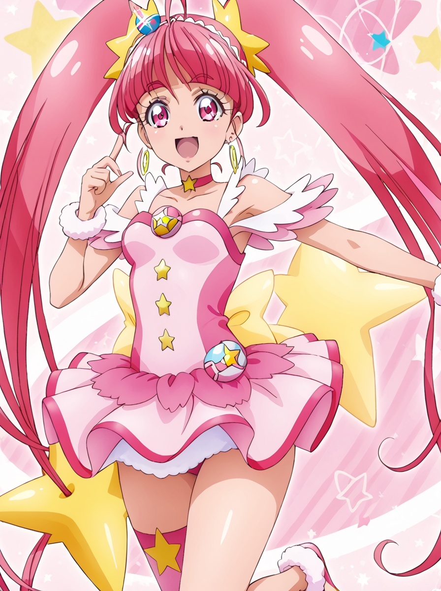 detailed background,  posing,  curestar on Tensor.Art