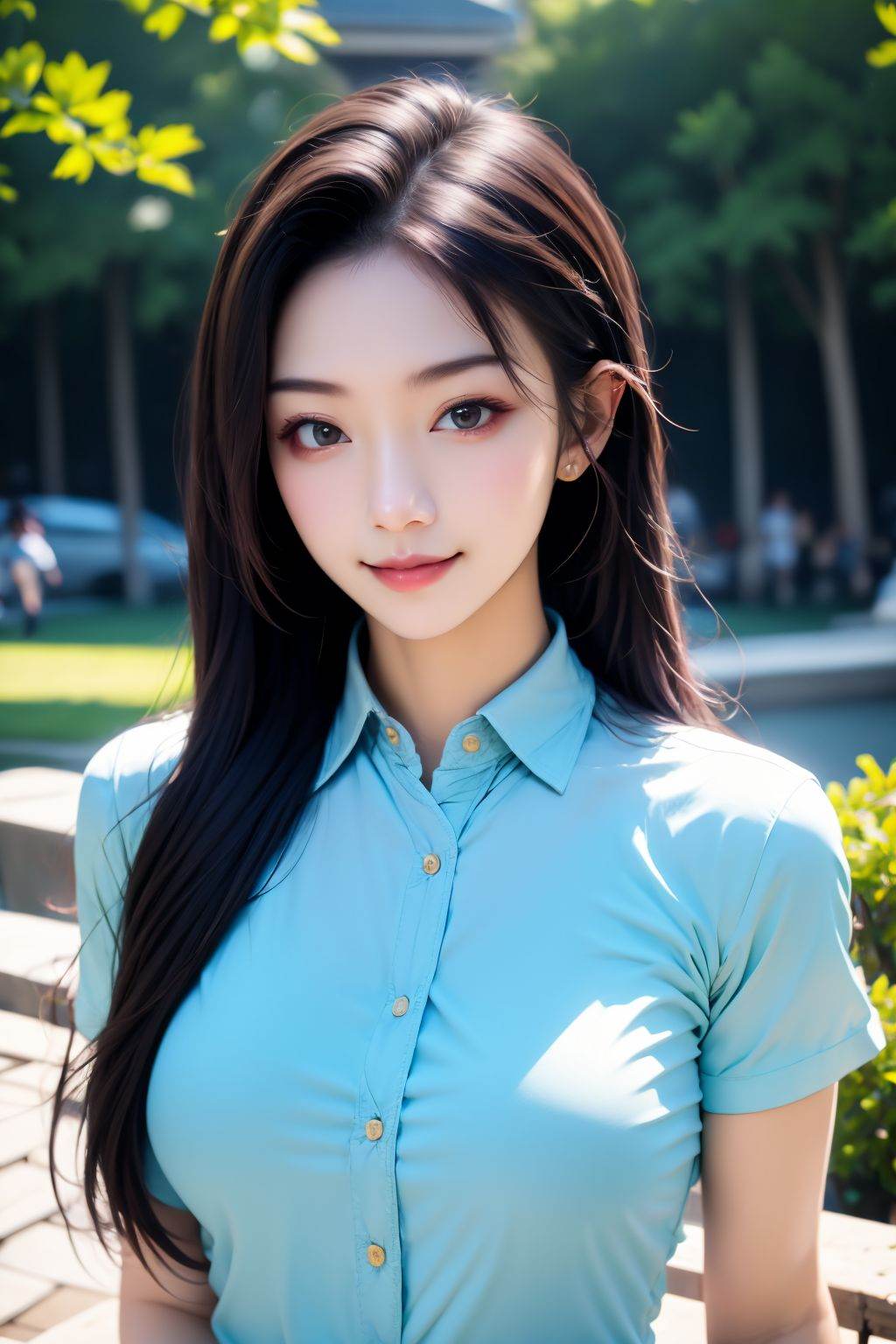 girl,  solo,  long hair on Tensor.Art