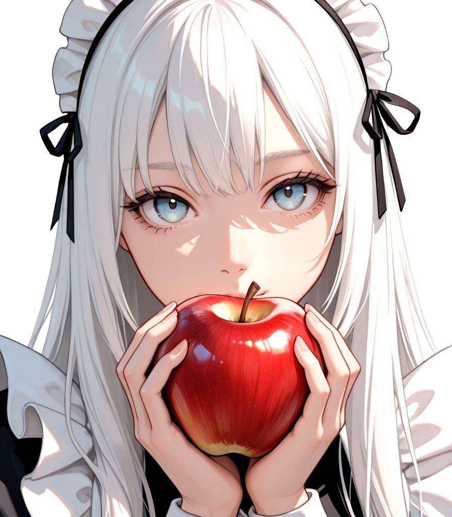 1girl,  solo,  white hair on Tensor.Art