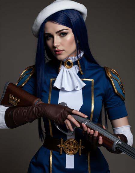 caitlyn kiramman,  long hair,  dark blue hair on Tensor.Art