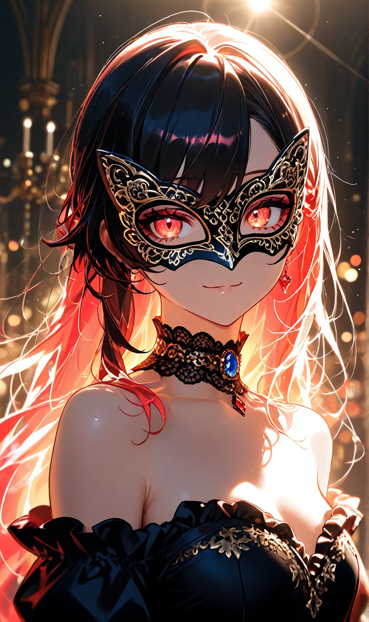 1girl,  masquerade,  mask on Tensor.Art