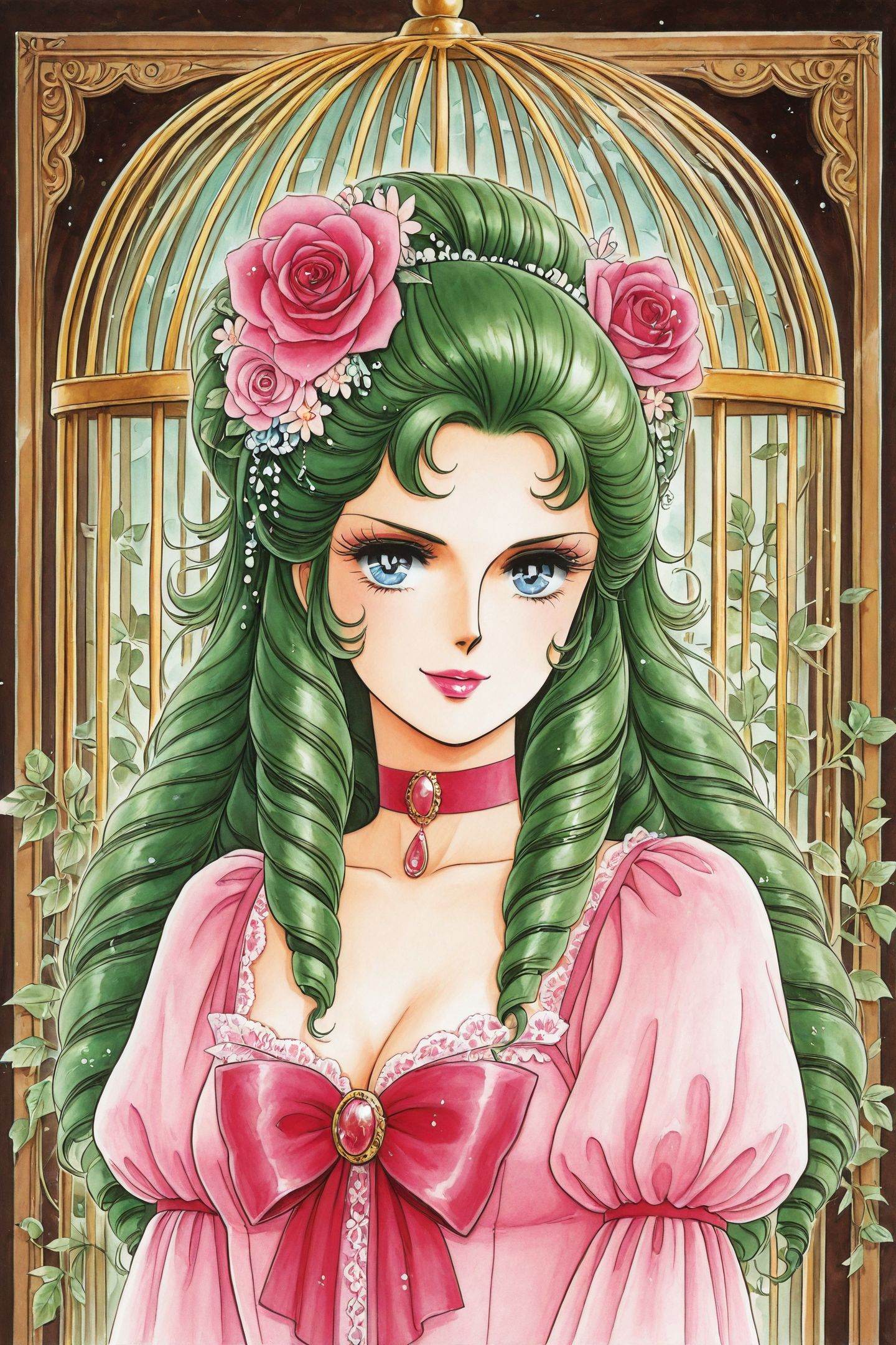 1girl,  solo,  flower on Tensor.Art