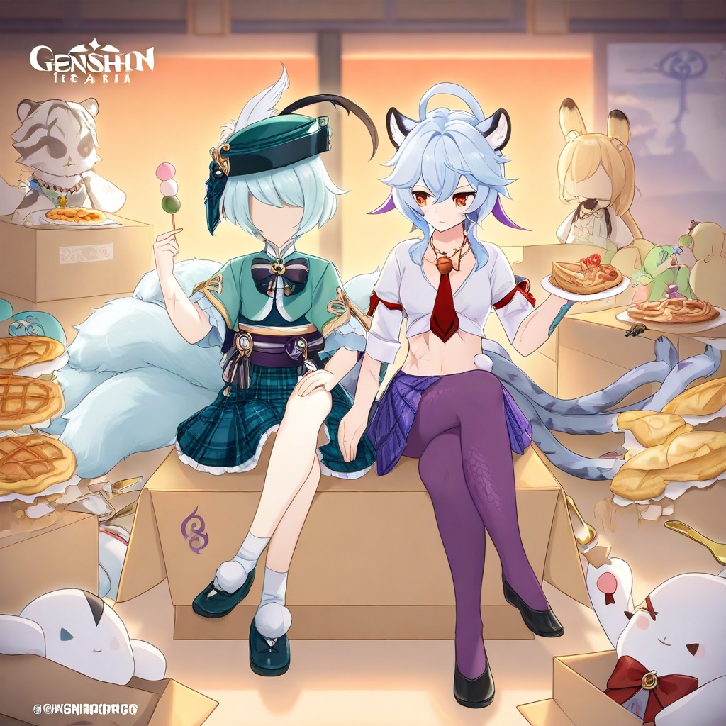genshin_official_art,  dango,  crossover on Tensor.Art