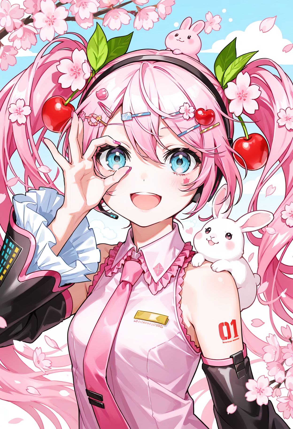 1girl,  hatsune miku,  sakura miku on Tensor.Art