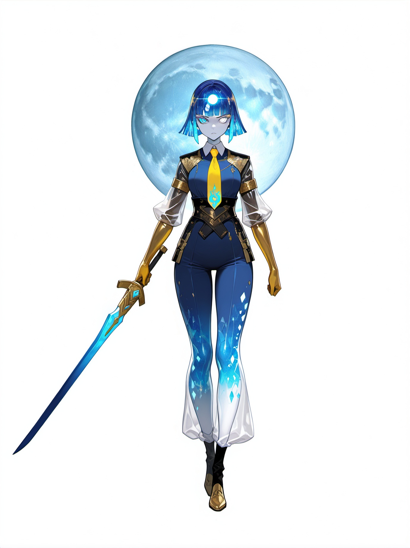 1girl,  blue eyes,  blue hair on Tensor.Art