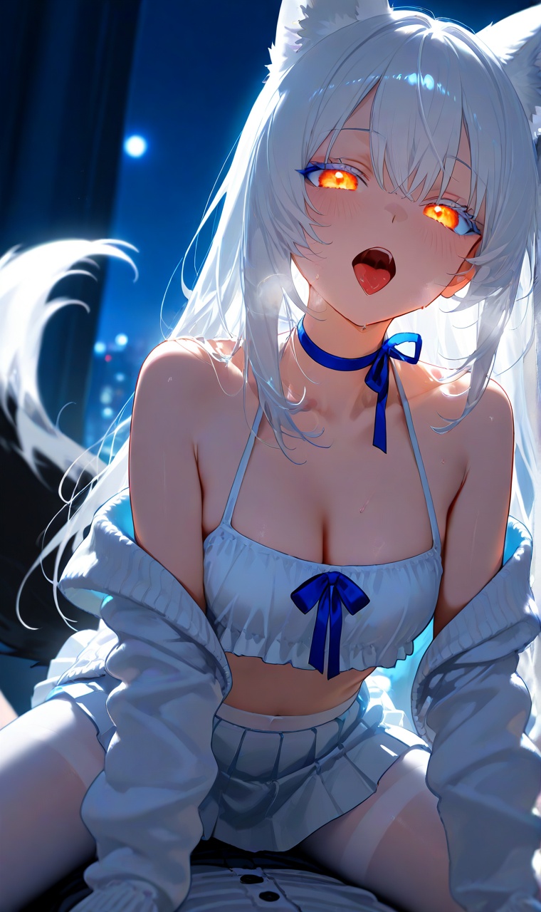 1girl,  fox girl,  black fox ears on Tensor.Art