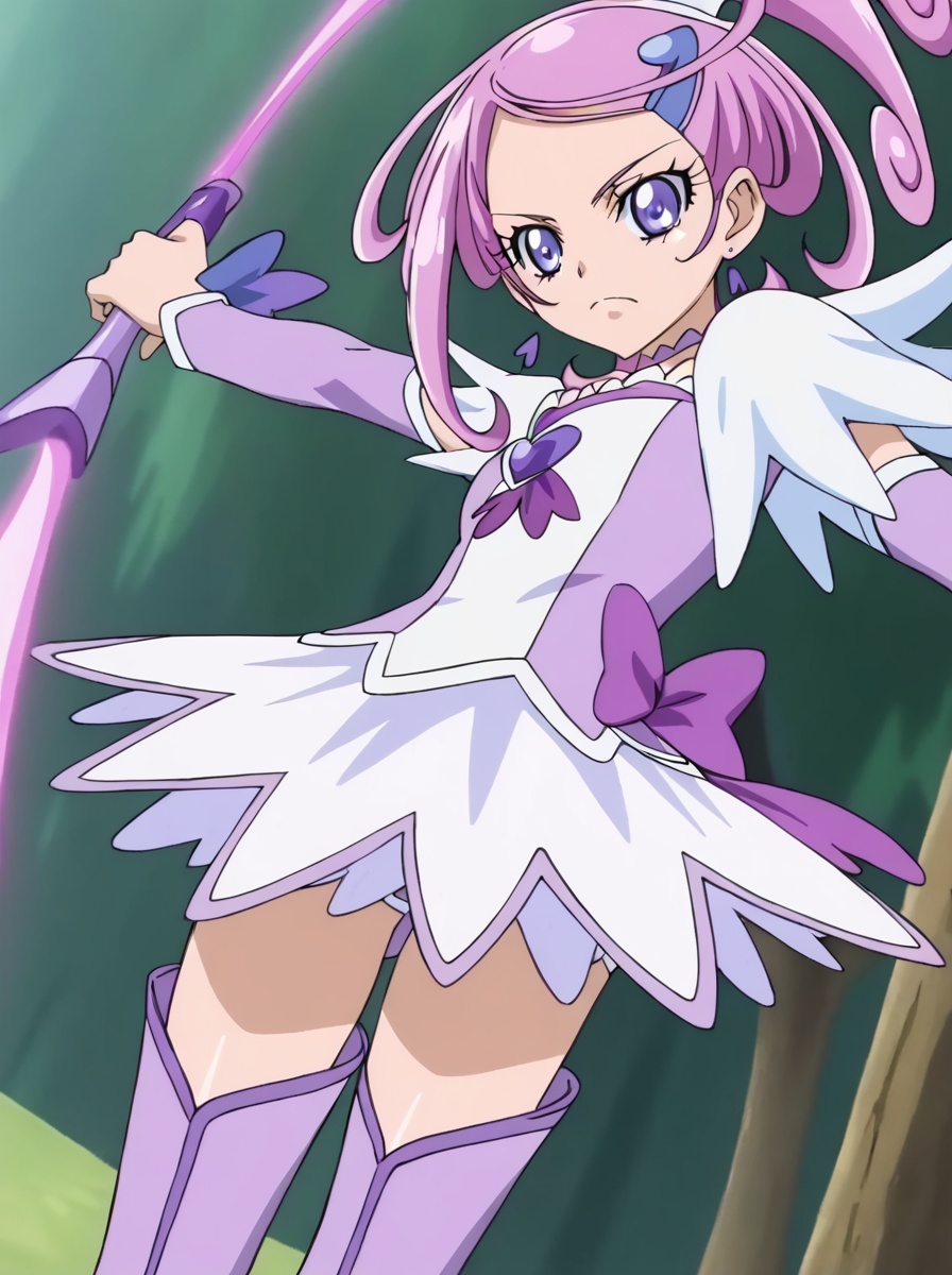 curesword,  large breasts,  holding weapon on Tensor.Art