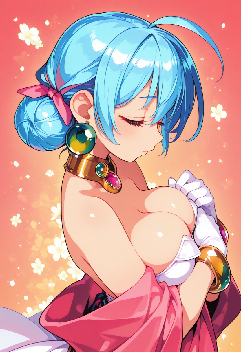 doramu,  1girl,  blue hair on Tensor.Art