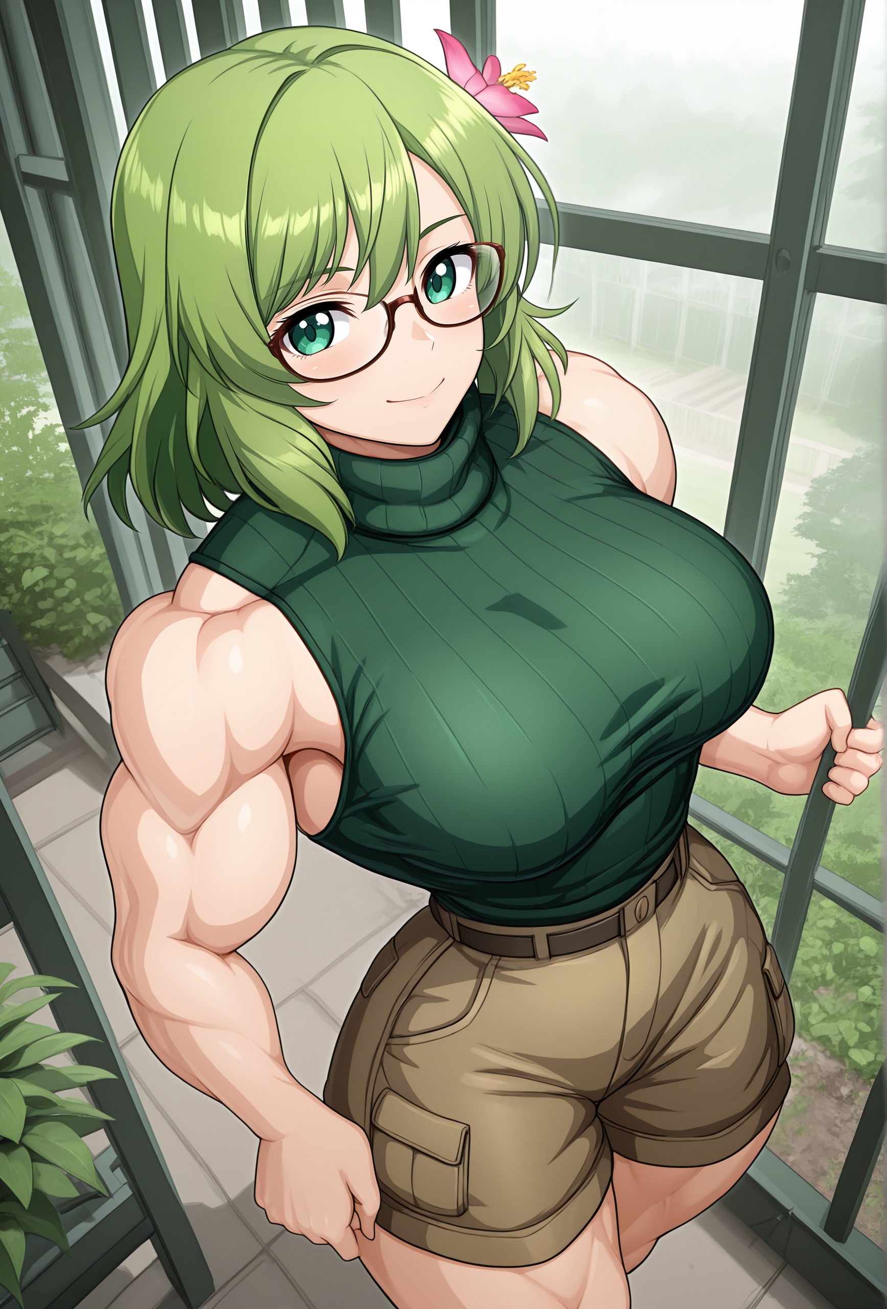 rentbstyle,  1girl,  green hair on Tensor.Art