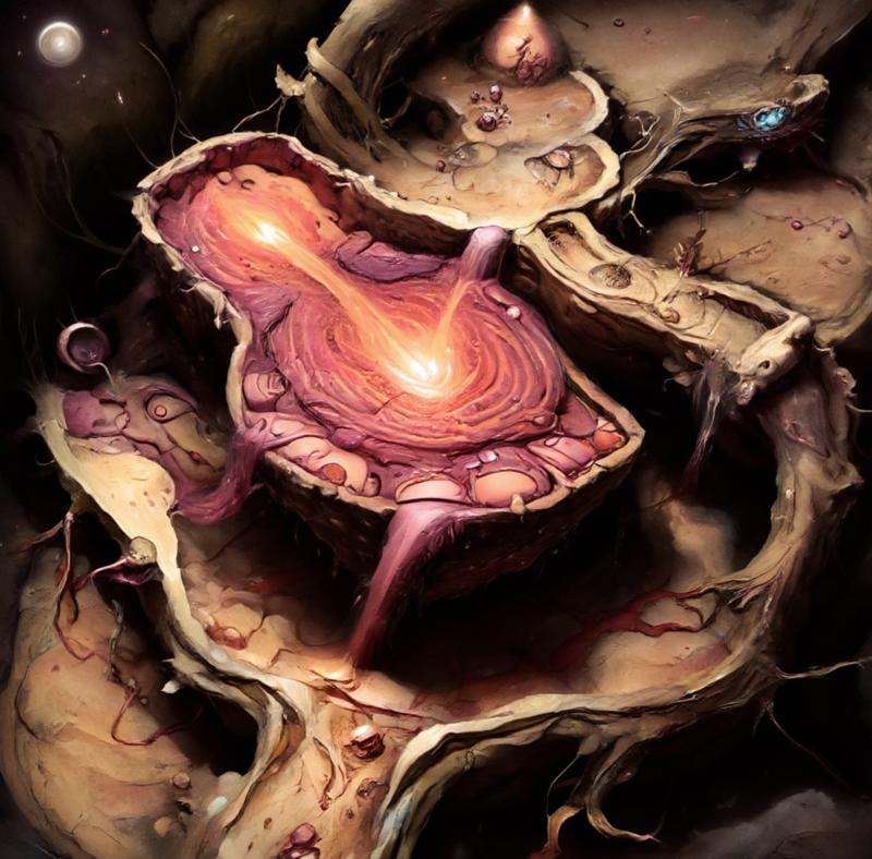 The Flesh World Map is a horrifying landscape made entirely of organic,  living matter. The terrain itself pulses and brea...
