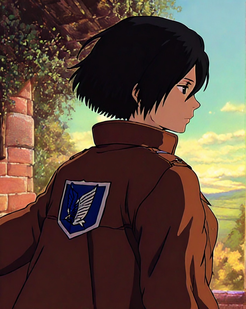 Mikasa,  black hair,  short hair on Tensor.Art