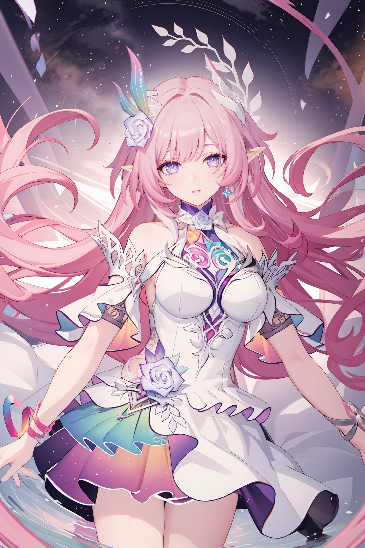 1girl,  cyrene \(honkai: star rail\),  pink eyes on Tensor.Art