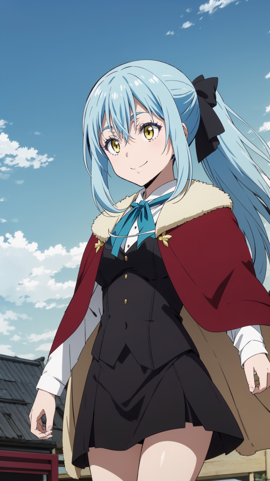 rimuru tempest,  smile,  blue hair on Tensor.Art