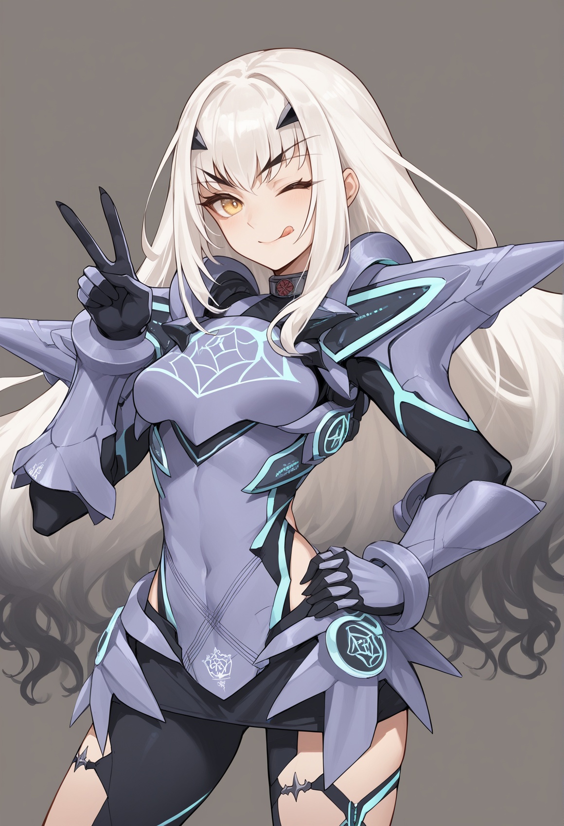 double v,  1girl,  solo on Tensor.Art
